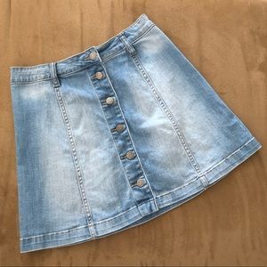 Denim Button Down Skirt